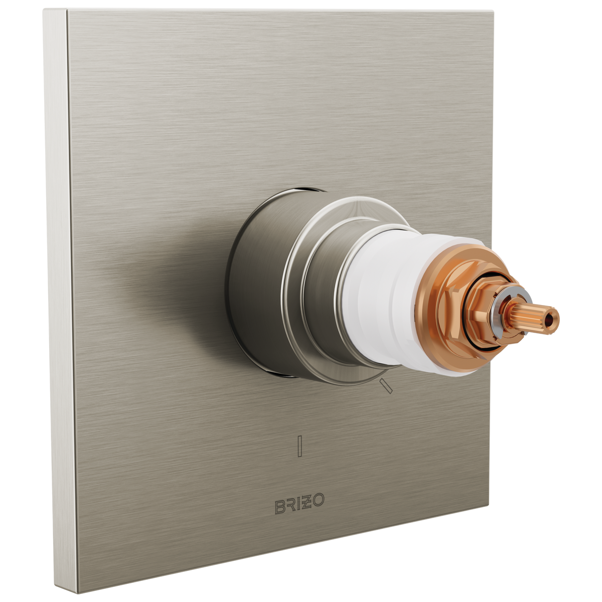 Frank Lloyd Wright Bath Collection by Brizo TempAssure Thermostatic Valve Only Trim - Less Handles - Brilliance® Luxe Nickel®
