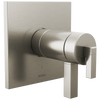 Brizo Frank Lloyd Wright Bath Collection by Brizo TempAssure Thermostatic Valve Only Trim - Less Handles - Complete Kit - Brilliance® Luxe Nickel®
