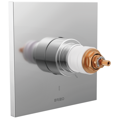 Frank Lloyd Wright Bath Collection by Brizo TempAssure Thermostatic Valve Only Trim - Less Handles - Polished Chrome