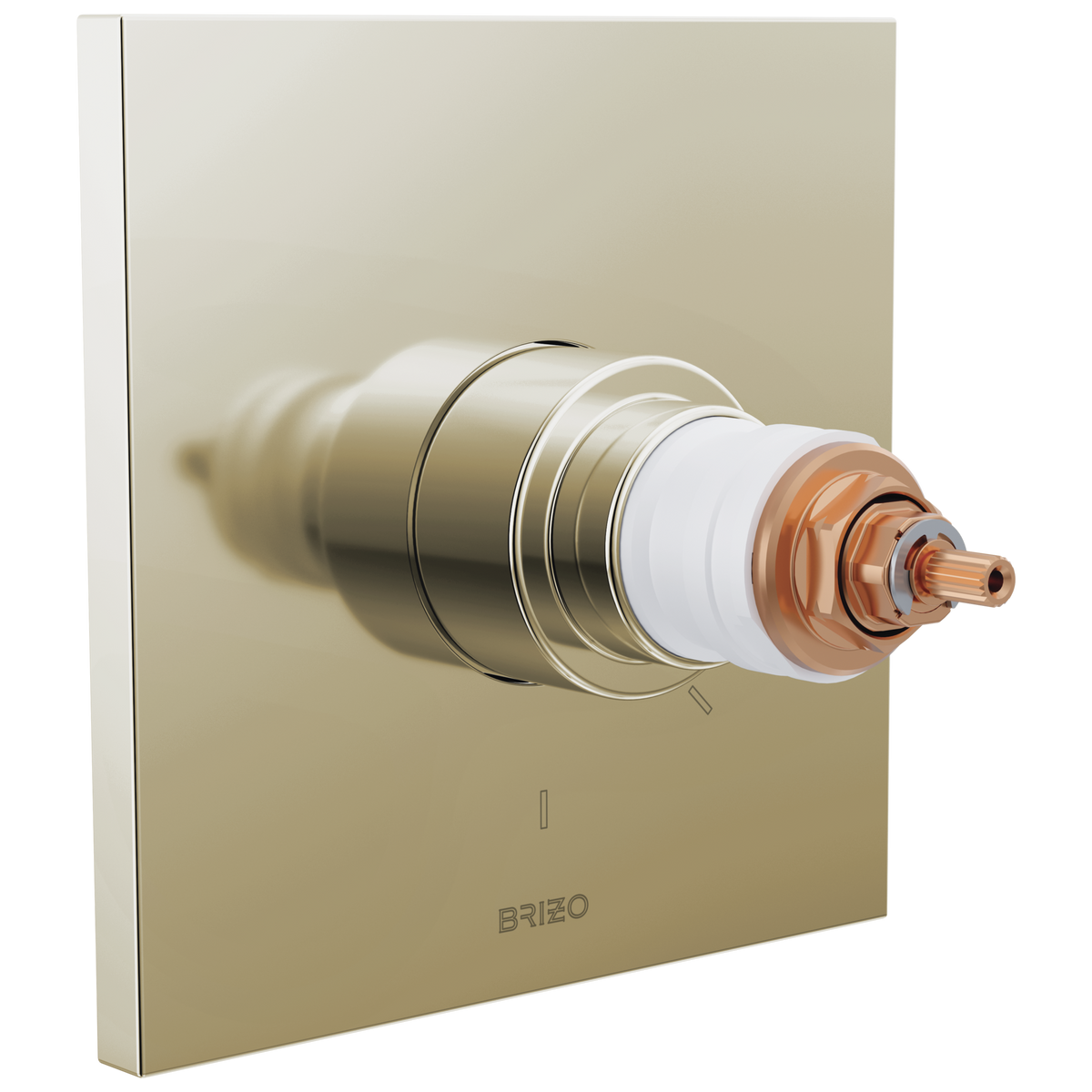 Frank Lloyd Wright Bath Collection by Brizo TempAssure Thermostatic Valve Only Trim - Less Handles - Brilliance® Polished Nickel