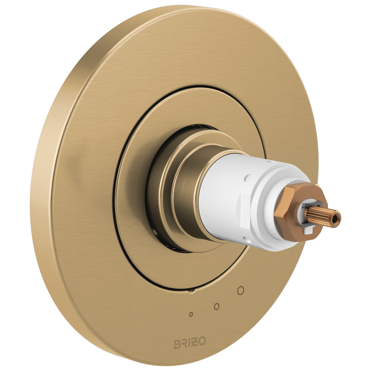 Litze TempAssure Thermostatic Valve Only Trim - Less Handles - Brilliance® Luxe Gold®