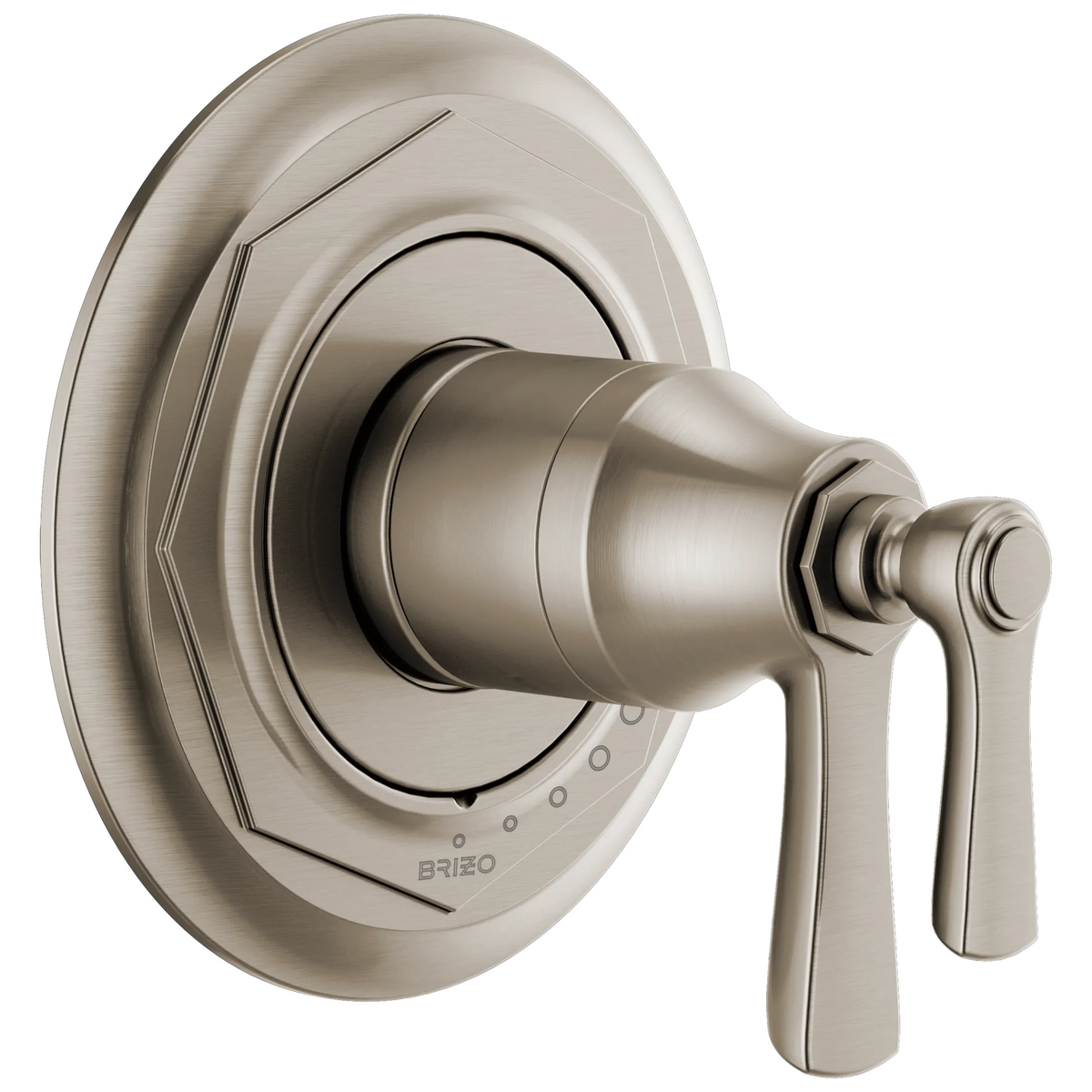 Rook Brizo Rook: TempAssure Thermostatic Valve Only Trim - Brilliance® Luxe Nickel®