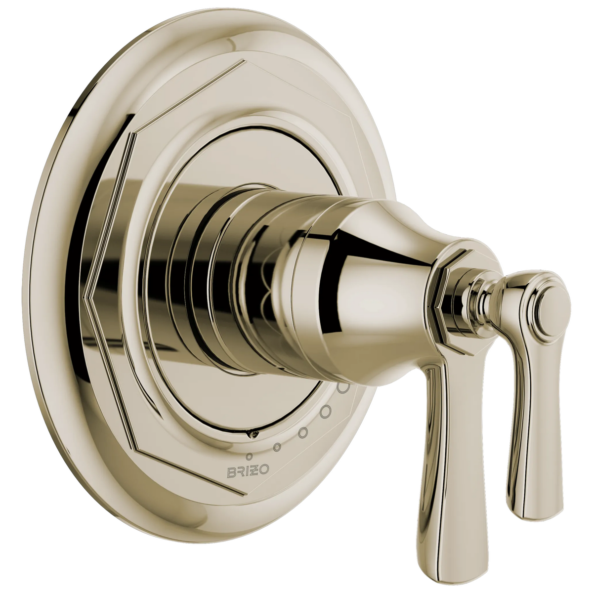 Rook Brizo Rook: TempAssure Thermostatic Valve Only Trim - Brilliance® Polished Nickel