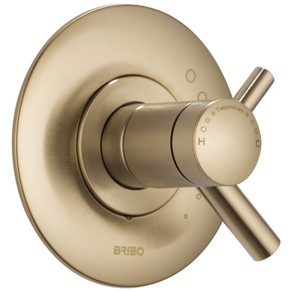 Odin TempAssure Thermostatic Valve Only Trim - Brilliance® Luxe Gold®