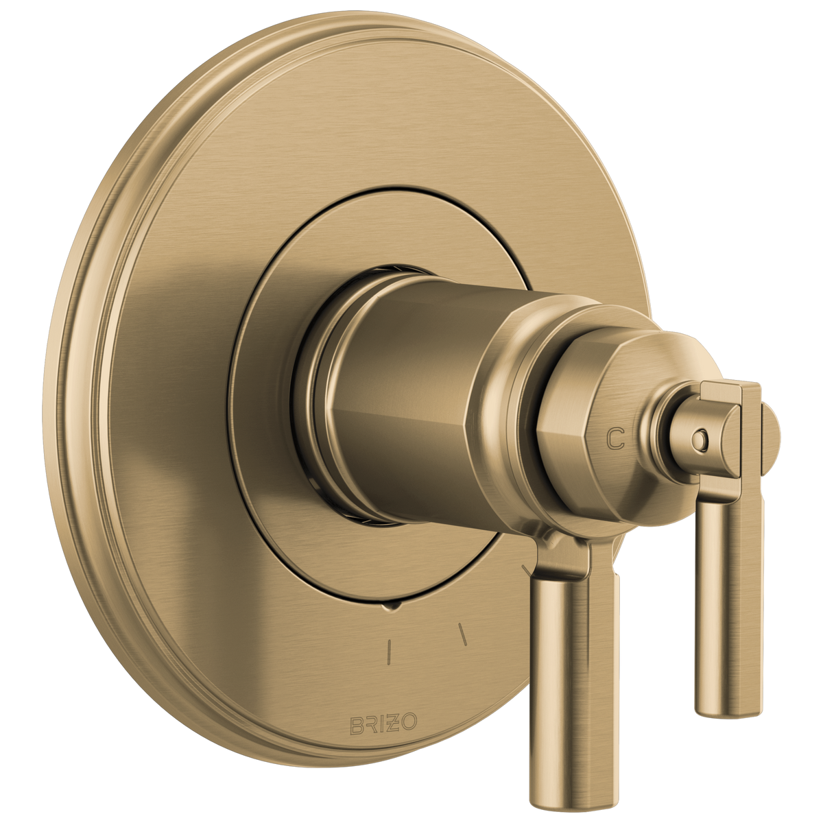 Invari Brizo Invari: TempAssure Thermostatic Valve Only Trim - Brilliance® Luxe Gold®
