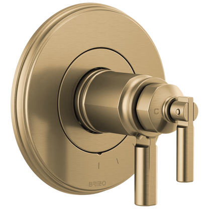Invari Brizo Invari: TempAssure Thermostatic Valve Only Trim - Brilliance® Luxe Gold®