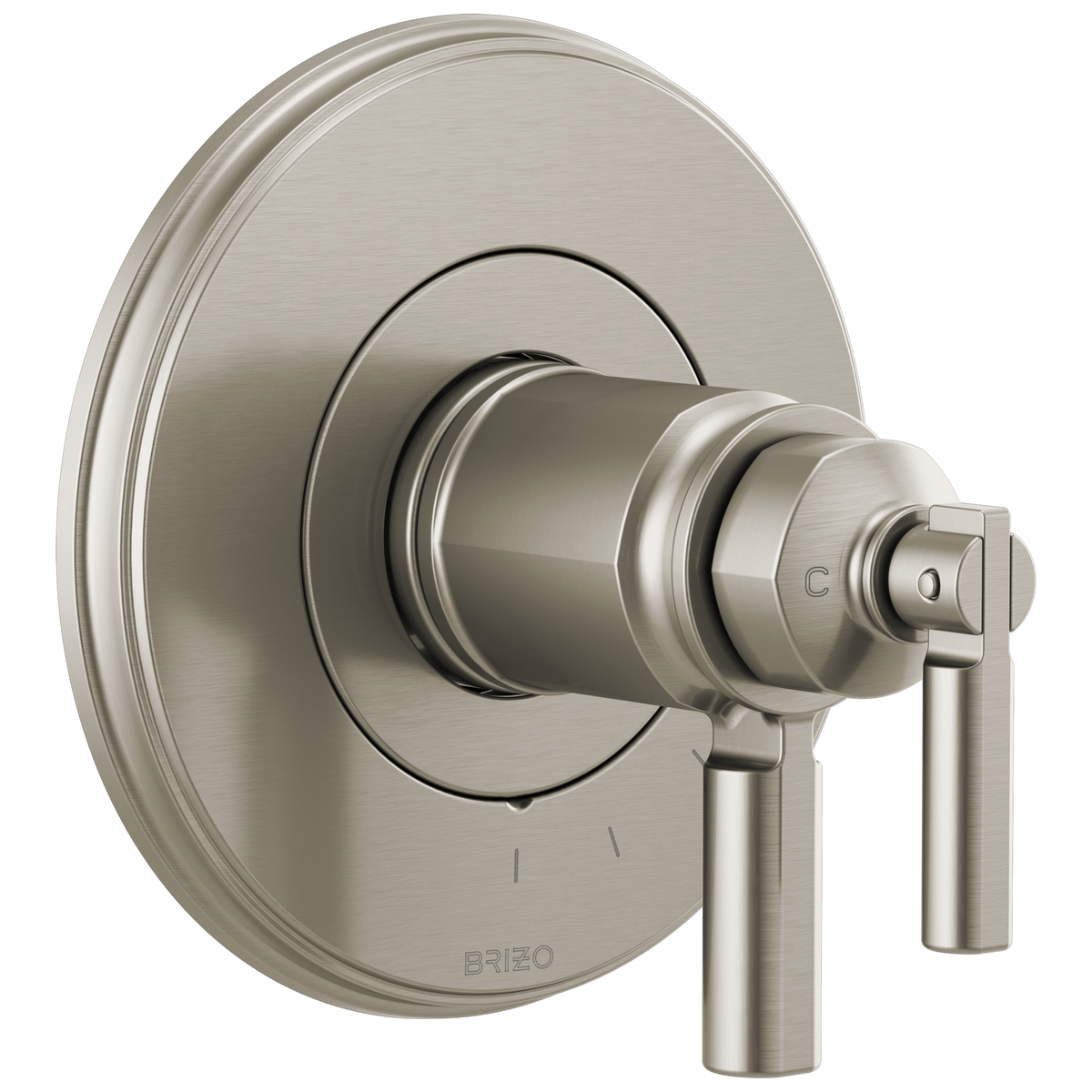 Invari Brizo Invari: TempAssure Thermostatic Valve Only Trim - Brilliance® Luxe Nickel®