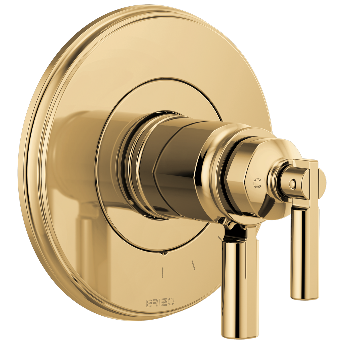 Invari Brizo Invari: TempAssure Thermostatic Valve Only Trim - Brilliance® Polished Gold