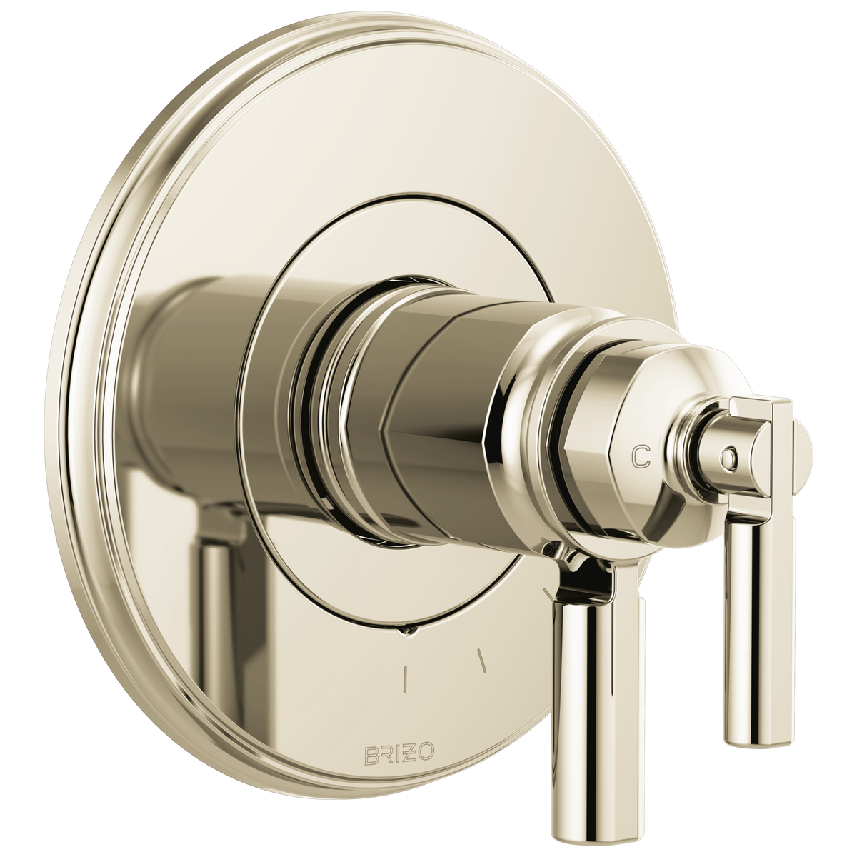 Invari Brizo Invari: TempAssure Thermostatic Valve Only Trim - Brilliance® Polished Nickel