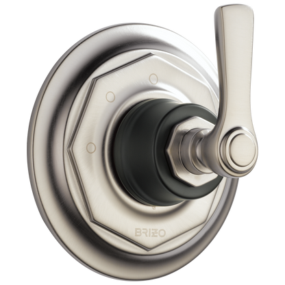 Rook 3-Function Diverter Trim - Matte Black / Brilliance® Luxe Nickel®