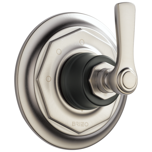 Rook 3-Function Diverter Trim - Matte Black / Brilliance® Luxe Nickel®