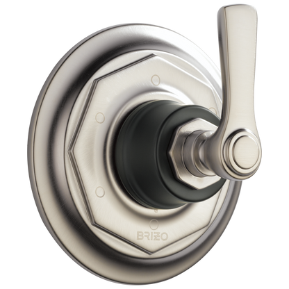 Rook 6-Function Diverter Trim - Matte Black / Brilliance® Luxe Nickel®