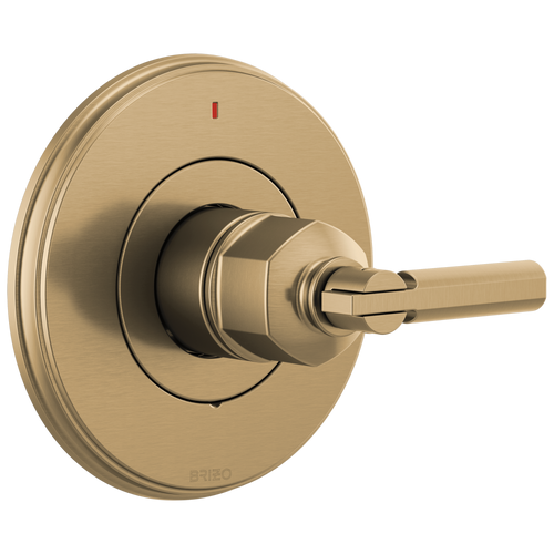 Brizo Invari Pressure Balance Valve Only Trim - Less Handle - Complete Kit - Brilliance® Luxe Gold®