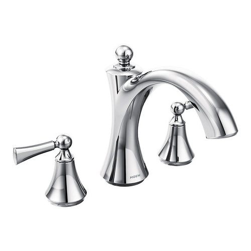 Moen Wynford Chrome Two-Handle Non-Diverter Roman Tub Faucet