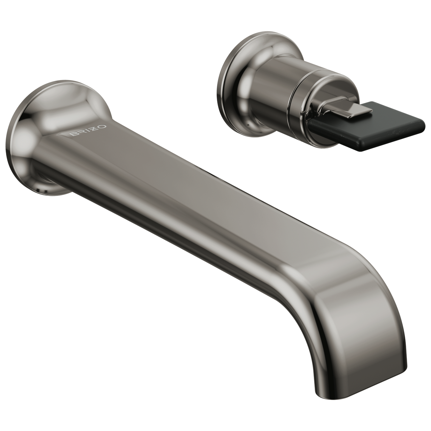 Brizo Allaria Two-Hole, Single-Handle Wall Mount Lavatory Faucet - Less Handle 1.2 GPM - Complete Kit - Brilliance® Black Onyx