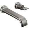 Brizo Allaria Two-Hole, Single-Handle Wall Mount Lavatory Faucet - Less Handle 1.2 GPM - Complete Kit - Brilliance® Black Onyx