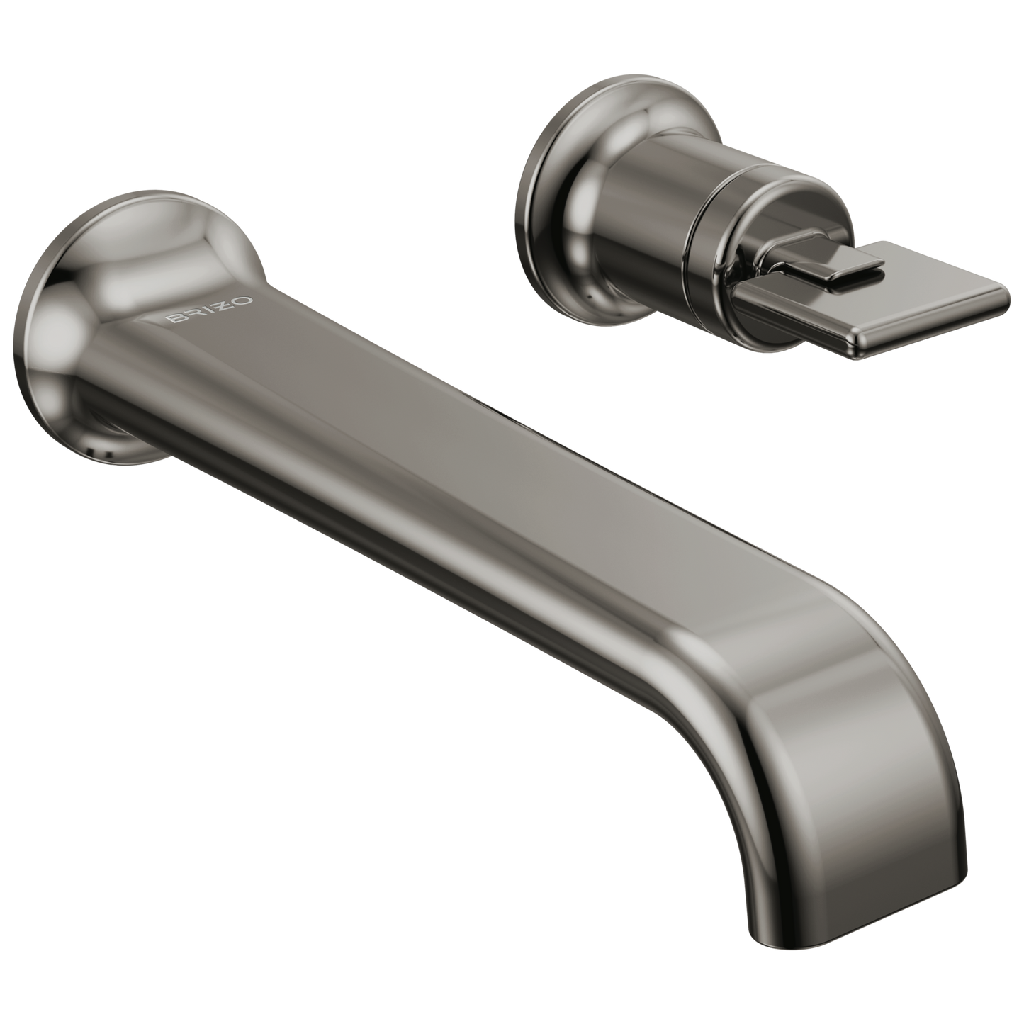 Brizo Allaria Two-Hole, Single-Handle Wall Mount Lavatory Faucet - Less Handle 1.2 GPM - Complete Kit - Brilliance® Black Onyx