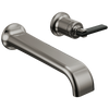 Brizo Allaria Two-Hole, Single-Handle Wall Mount Lavatory Faucet - Less Handle 1.2 GPM - Complete Kit - Brilliance® Black Onyx