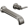Brizo Allaria Two-Hole, Single-Handle Wall Mount Lavatory Faucet - Less Handle 1.2 GPM - Complete Kit - Brilliance® Black Onyx