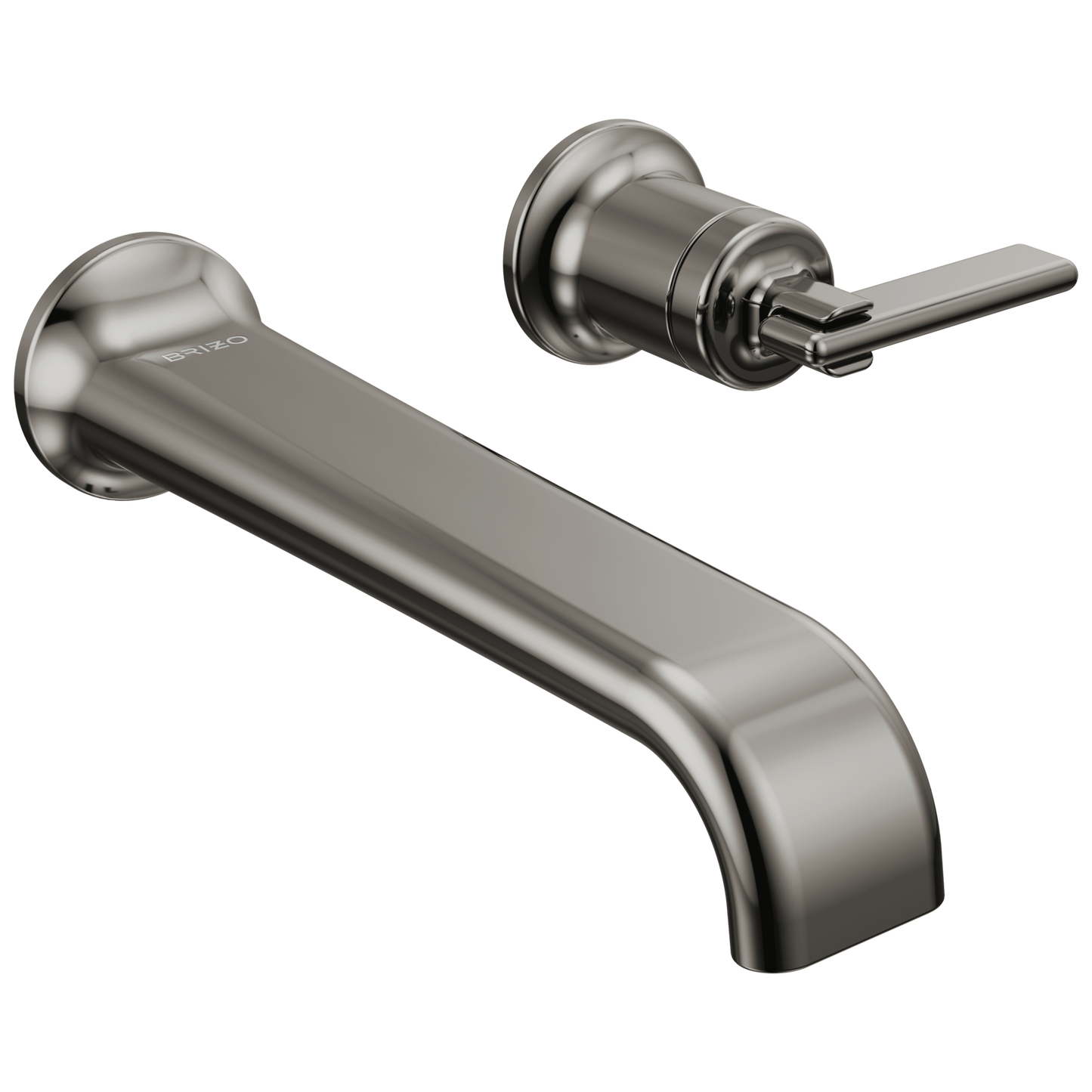 Brizo Allaria Two-Hole, Single-Handle Wall Mount Lavatory Faucet - Less Handle 1.2 GPM - Complete Kit - Brilliance® Black Onyx