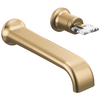 Brizo Allaria Two-Hole, Single-Handle Wall Mount Lavatory Faucet - Less Handle 1.2 GPM - Complete Kit - Brilliance® Luxe Gold®