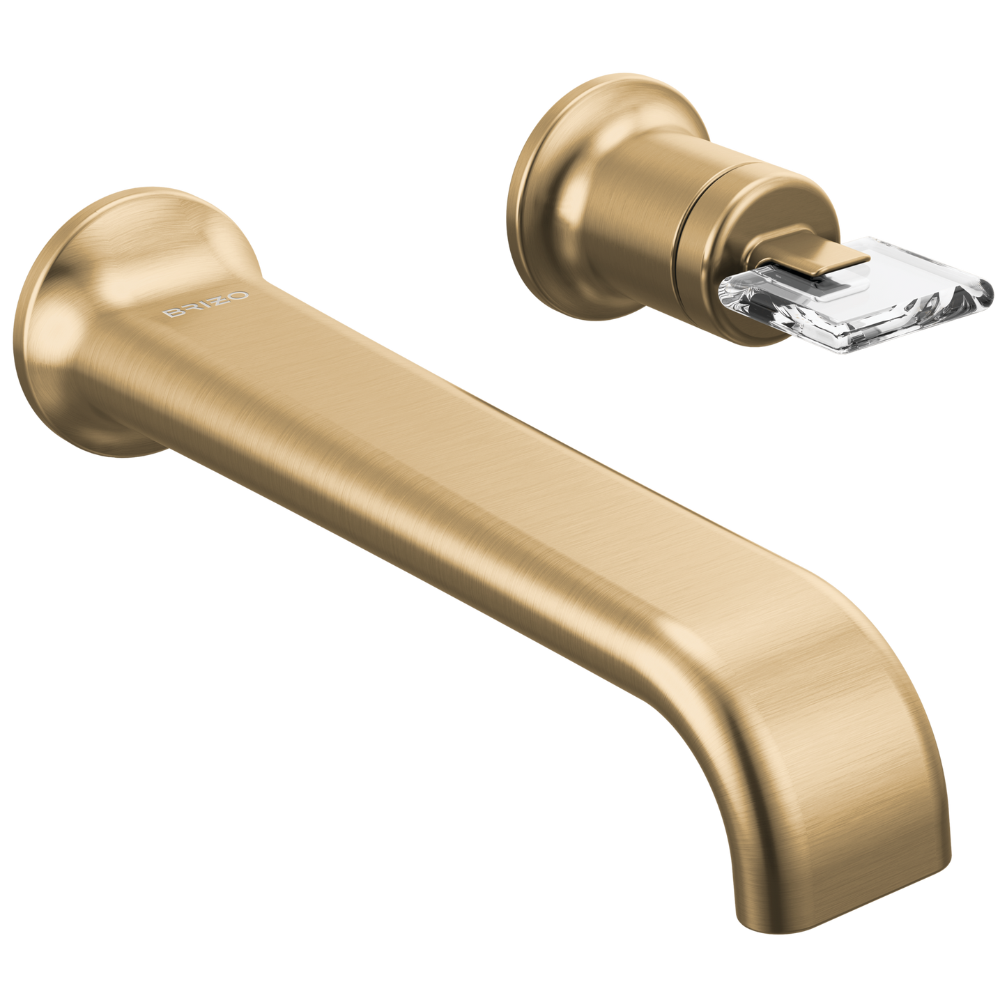 Brizo Allaria Two-Hole, Single-Handle Wall Mount Lavatory Faucet - Less Handle 1.2 GPM - Complete Kit - Brilliance® Luxe Gold®