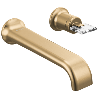 Brizo Allaria Two-Hole, Single-Handle Wall Mount Lavatory Faucet - Less Handle 1.2 GPM - Complete Kit - Brilliance® Luxe Gold®