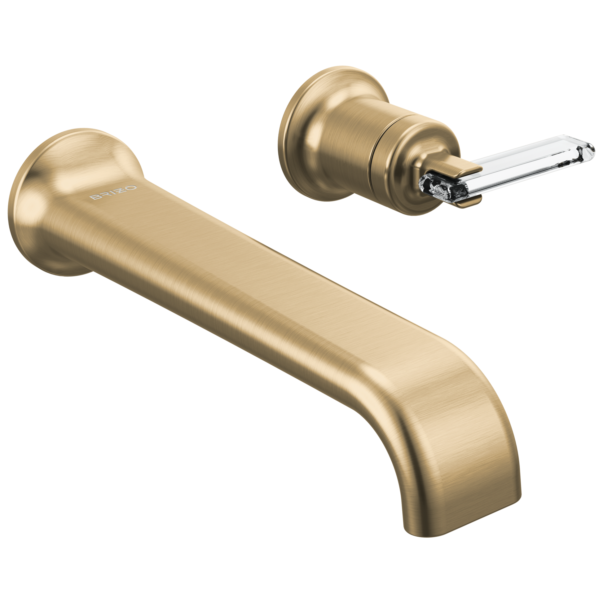 Brizo Allaria Two-Hole, Single-Handle Wall Mount Lavatory Faucet - Less Handle 1.2 GPM - Complete Kit - Brilliance® Luxe Gold®