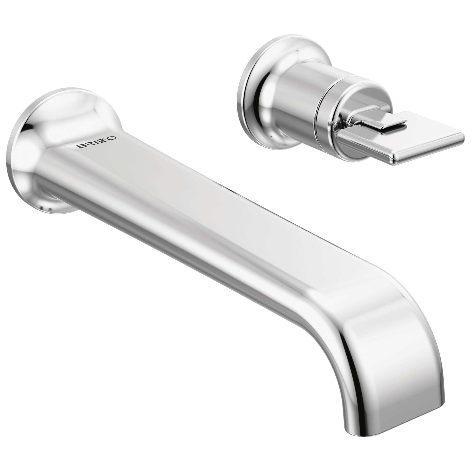 Brizo Allaria Two-Hole, Single-Handle Wall Mount Lavatory Faucet - Less Handle 1.2 GPM - Complete Kit - Polished Chrome