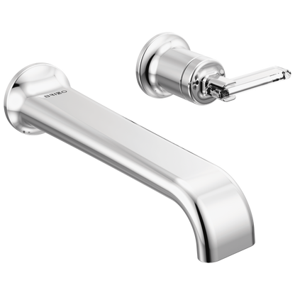 Brizo Allaria Two-Hole, Single-Handle Wall Mount Lavatory Faucet - Less Handle 1.2 GPM - Complete Kit - Polished Chrome