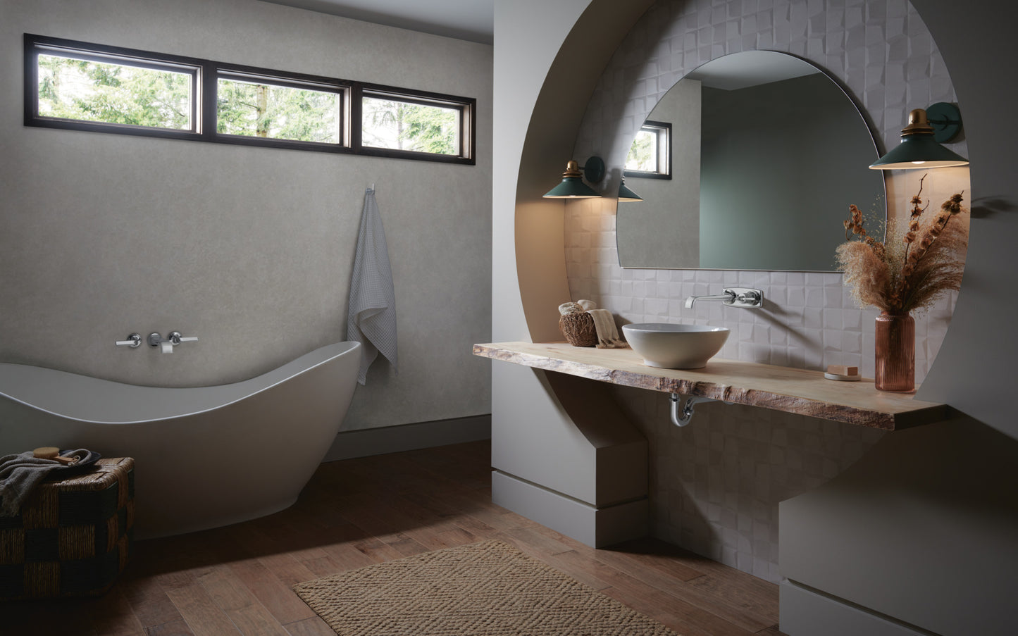 Allaria Two-Hole, Single-Handle Wall Mount Lavatory Faucet - Less Handle 1.2 GPM lifestyle