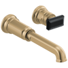 Brizo Invari Two-Hole, Single-Handle Wall Mount Lavatory Faucet - Less Handle 1.2 GPM - Complete Kit - Brilliance® Luxe Gold®