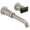 Brizo Invari Two-Hole, Single-Handle Wall Mount Lavatory Faucet - Less Handle 1.5 GPM - Complete Kit - Brilliance® Luxe Nickel®