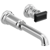 Brizo Invari Two-Hole, Single-Handle Wall Mount Lavatory Faucet - Less Handle 1.2 GPM - Complete Kit - Polished Chrome