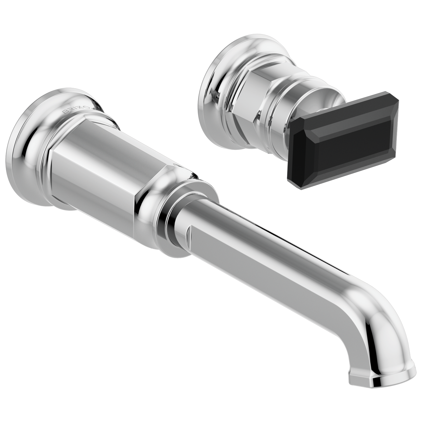 Brizo Invari Two-Hole, Single-Handle Wall Mount Lavatory Faucet - Less Handle 1.2 GPM - Complete Kit - Polished Chrome