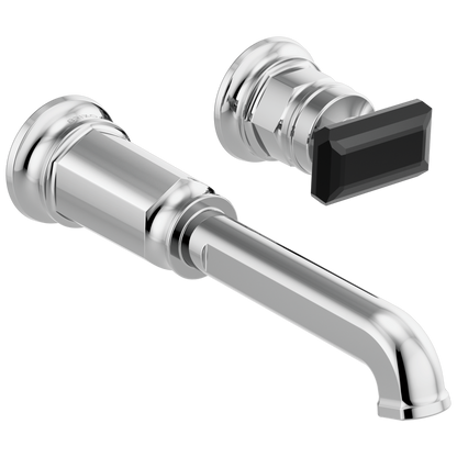 Brizo Invari Two-Hole, Single-Handle Wall Mount Lavatory Faucet - Less Handle 1.2 GPM - Complete Kit - Polished Chrome