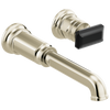 Brizo Invari Two-Hole, Single-Handle Wall Mount Lavatory Faucet - Less Handle 1.2 GPM - Complete Kit - Brilliance® Polished Nickel
