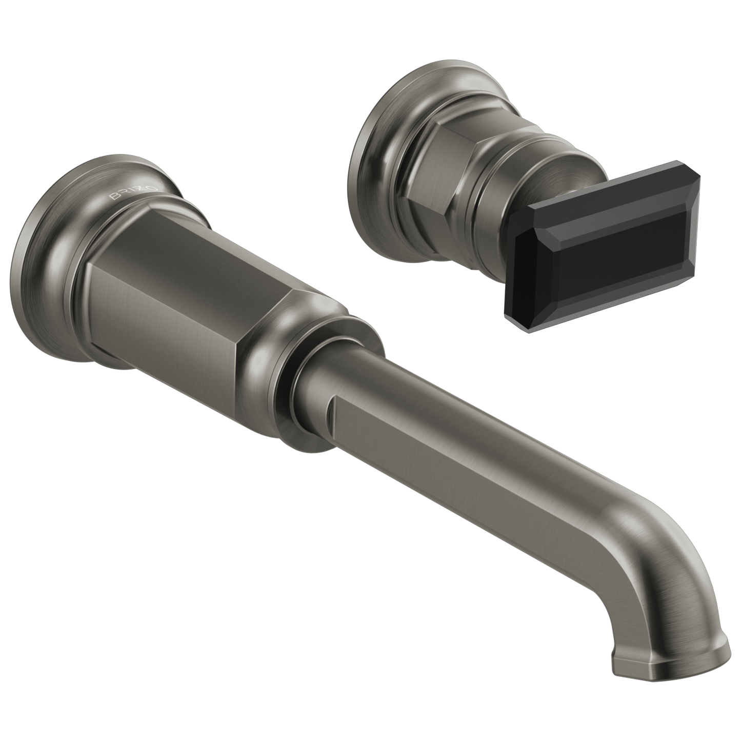 Brizo Invari Two-Hole, Single-Handle Wall Mount Lavatory Faucet - Less Handle 1.2 GPM - Complete Kit - Brilliance® Luxe Steel®