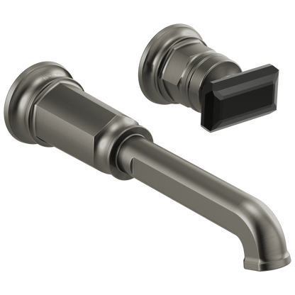 Brizo Invari Two-Hole, Single-Handle Wall Mount Lavatory Faucet - Less Handle 1.2 GPM - Complete Kit - Brilliance® Luxe Steel®