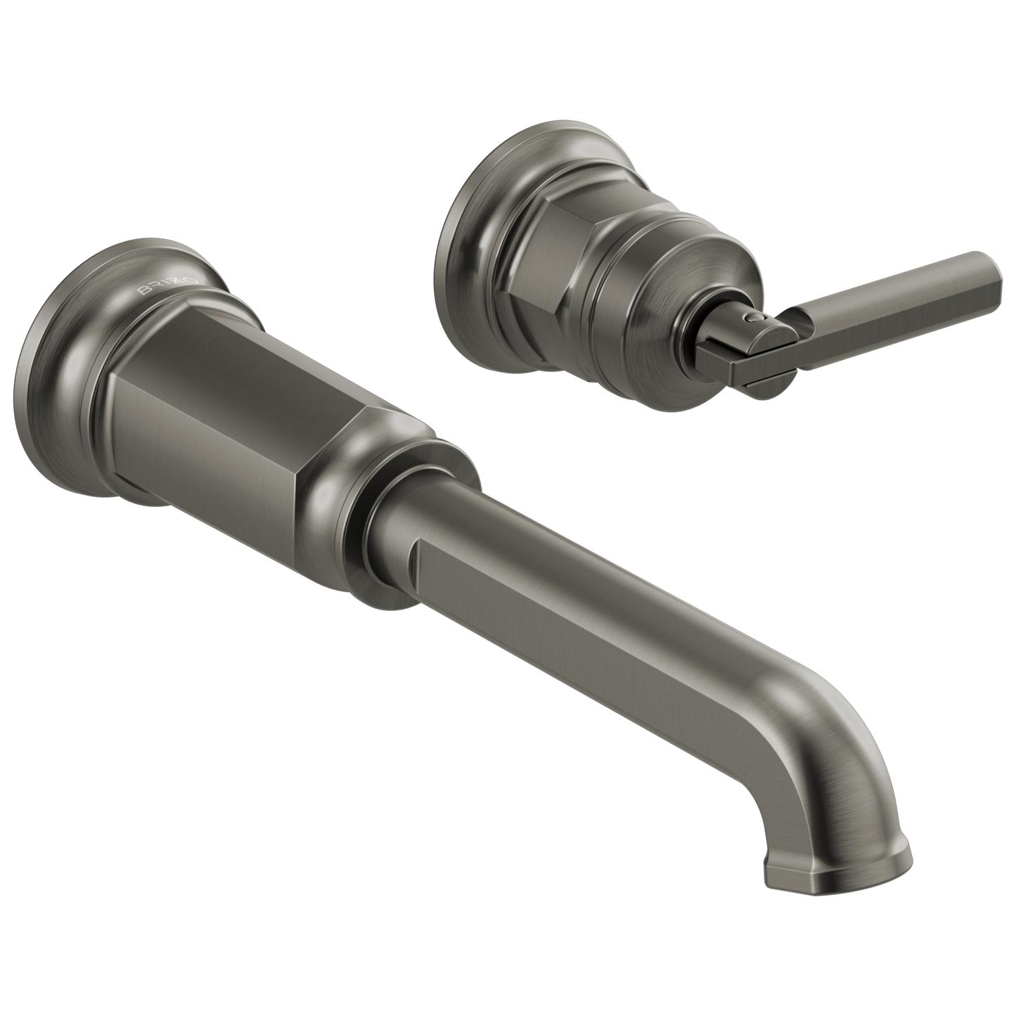 Brizo Invari Two-Hole, Single-Handle Wall Mount Lavatory Faucet - Less Handle 1.2 GPM - Complete Kit - Brilliance® Luxe Steel®