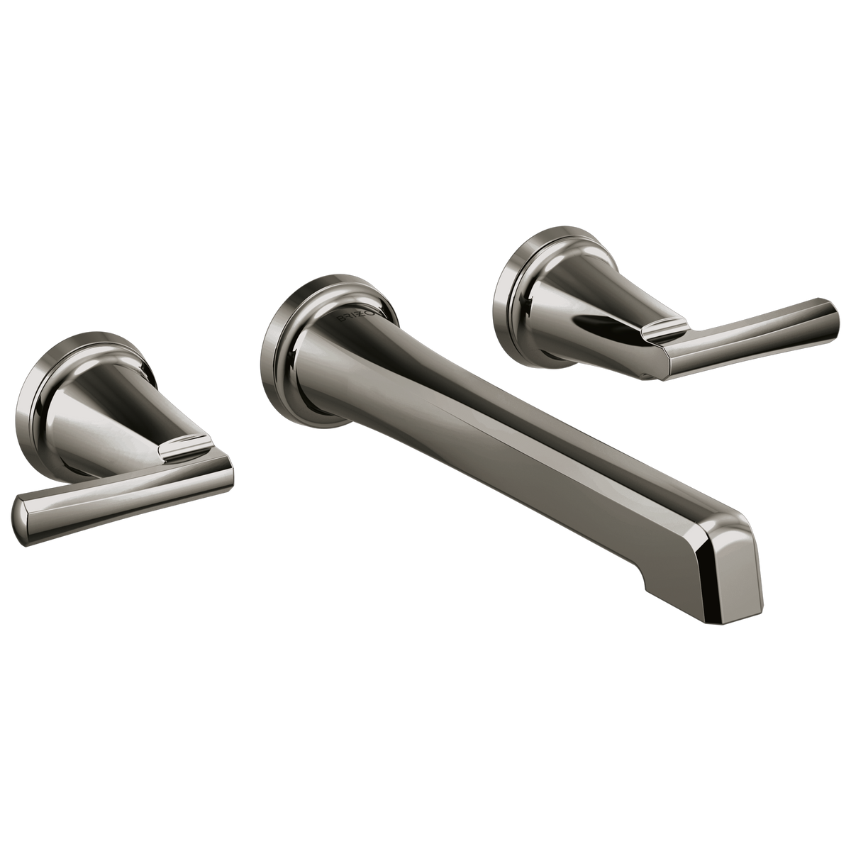 Brizo Levoir Two-Handle Wall Mount Lavatory Faucet - Less Handles 1.2 GPM - Complete Kit - Brilliance® Black Onyx