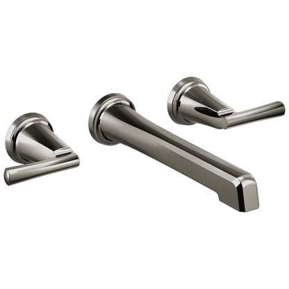 Brizo Levoir Two-Handle Wall Mount Lavatory Faucet - Less Handles 1.2 GPM - Complete Kit - Brilliance® Black Onyx