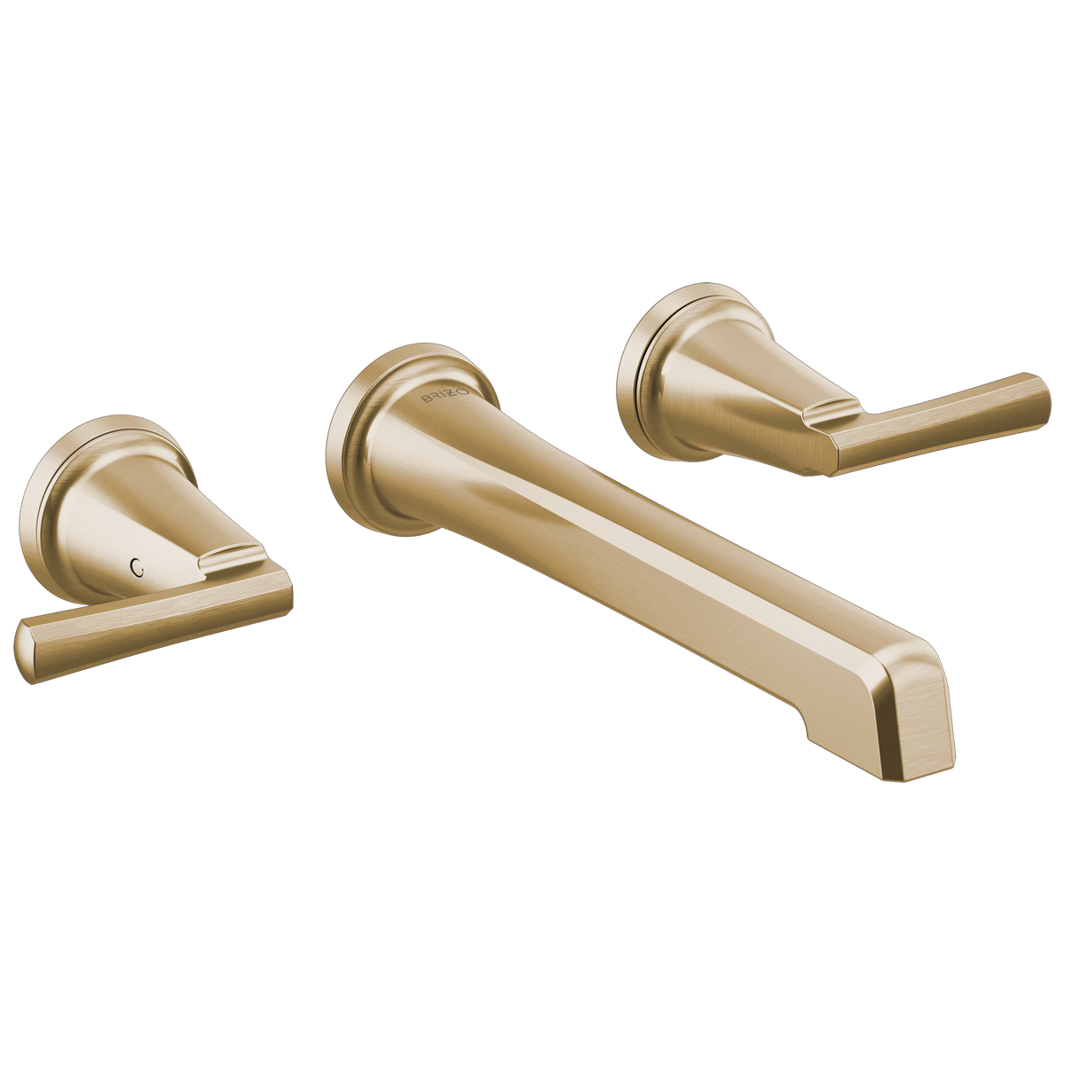 Brizo Levoir Two-Handle Wall Mount Lavatory Faucet - Less Handles 1.5 GPM - Complete Kit - Brilliance® Luxe Steel®