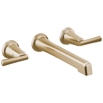 Brizo Levoir Two-Handle Wall Mount Lavatory Faucet - Less Handles 1.5 GPM - Complete Kit - Brilliance® Luxe Steel®