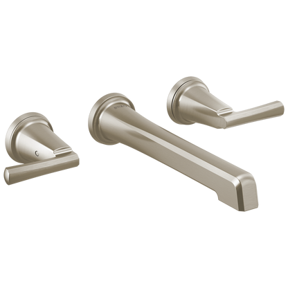 Brizo Levoir Two-Handle Wall Mount Lavatory Faucet - Less Handles 1.5 GPM - Complete Kit - Brilliance® Luxe Steel®