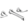Brizo Levoir Two-Handle Wall Mount Lavatory Faucet - Less Handles 1.5 GPM - Complete Kit - Brilliance® Luxe Steel®