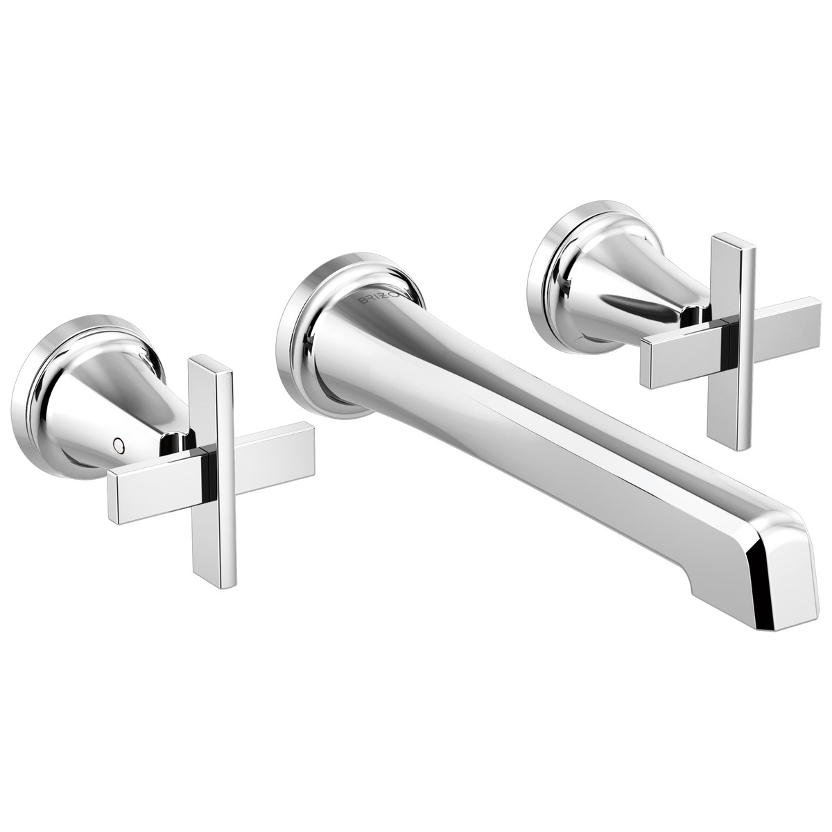 Brizo Levoir Two-Handle Wall Mount Lavatory Faucet - Less Handles 1.5 GPM - Complete Kit - Brilliance® Luxe Steel®