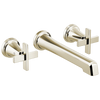 Brizo Levoir Two-Handle Wall Mount Lavatory Faucet - Less Handles 1.5 GPM - Complete Kit - Brilliance® Luxe Steel®
