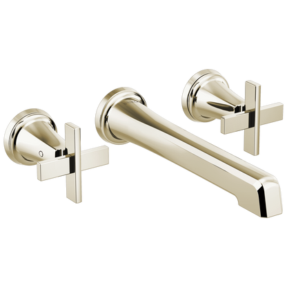 Brizo Levoir Two-Handle Wall Mount Lavatory Faucet - Less Handles 1.5 GPM - Complete Kit - Brilliance® Luxe Steel®