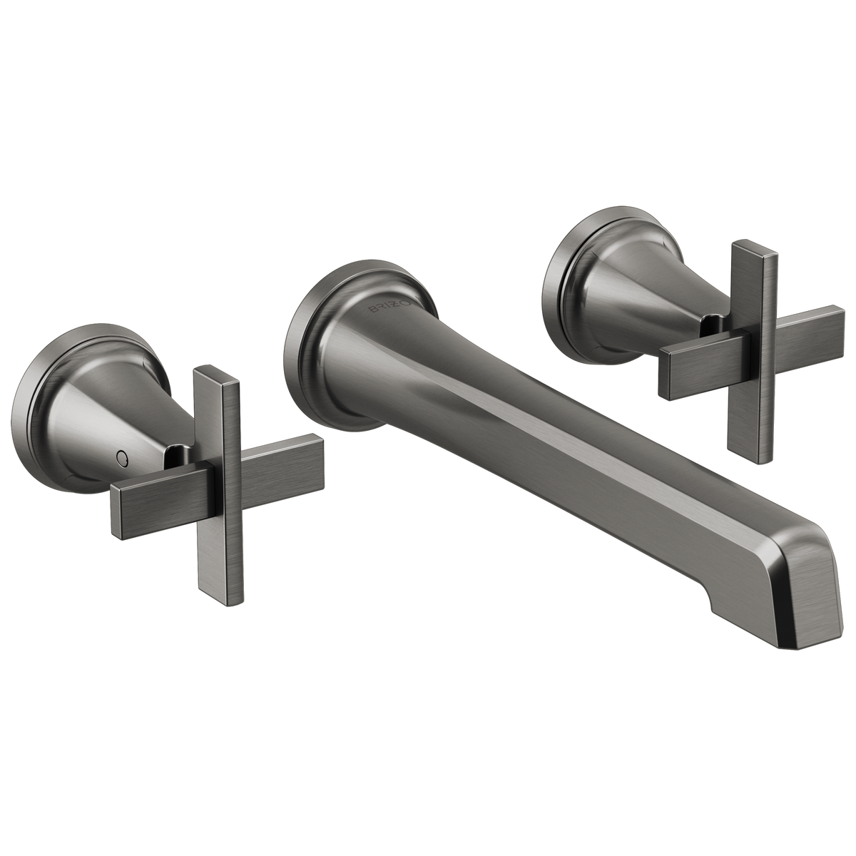 Brizo Levoir Two-Handle Wall Mount Lavatory Faucet - Less Handles 1.2 GPM - Complete Kit - Brilliance® Luxe Steel®